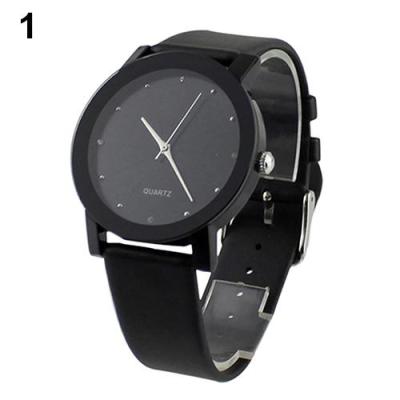 Norate Jam Tangan Pria - Leather Strap Quartz Watch Black