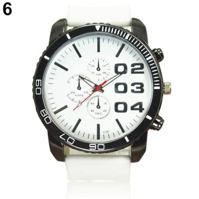 Norate Jam Tangan Pria - Stainless Steel Dial Silicone Rubber Band White