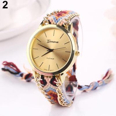 Norate Jam Tangan Wanita - Geneva Braided Bracelet Wrist Watch #2