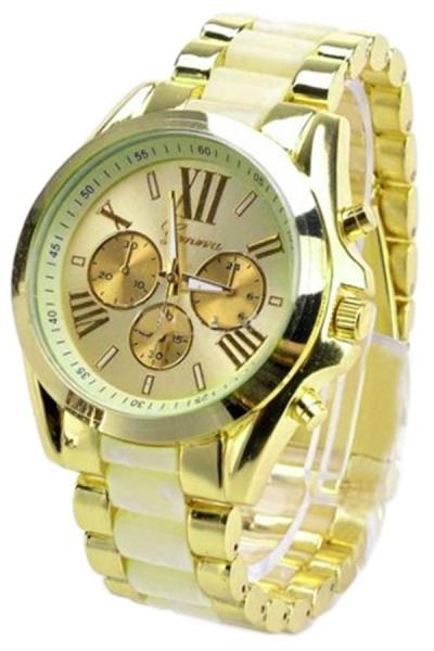 Norate Men's Beige Stainless Steel Band Watch