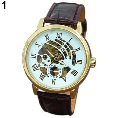 Norate Mens Roman Numerals Mechanical Wrist Watch White