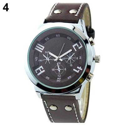 Norate Unisex Big Number Quartz Wrist Watch Brown