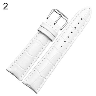 Norate Unisex Faux Leather Watch Strap Buckle Band White