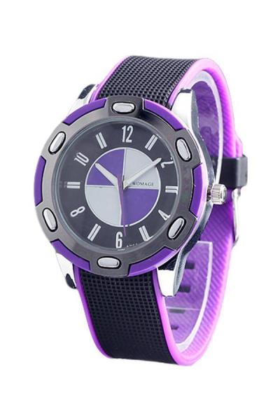 Norate Unisex Rubber Sports Quartz Wrist Watches Purple