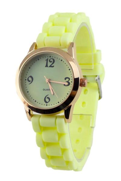 Norate Unisex Silicone Jelly Gel Wrist Watch Beige