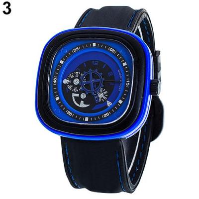 Norate Unisex Turnplate Square Dial Quartz Wrist Watch Blue