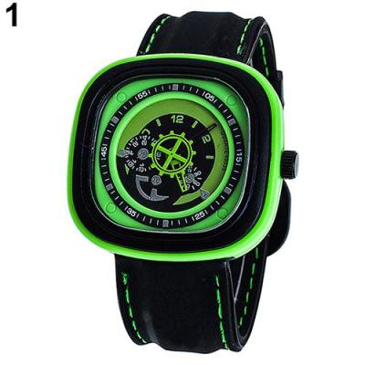 Norate Unisex Turnplate Square Dial Quartz Wrist Watch Green