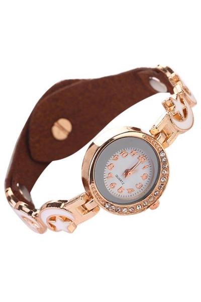 Norate Women's Brown Metal Strap Watch