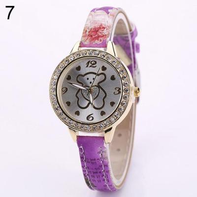 Norate Women's Cute Bear Dial Wrist Watch Purple