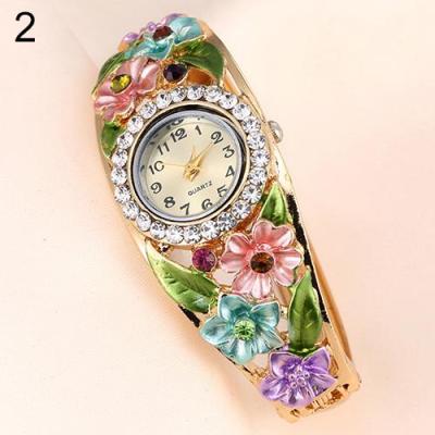 Norate Women's Flower Leaf Band Bracelet Wrist Watch Multi-Color