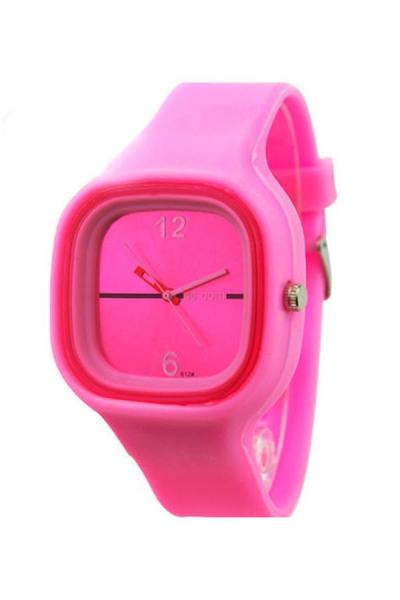 Norate Women's Jelly Silicone Quartz Wrist Watch Pink