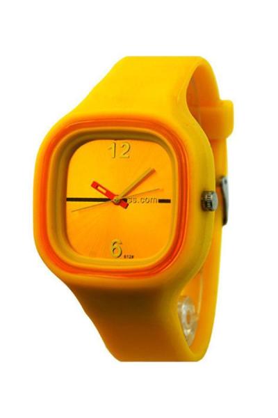 Norate Women's Jelly Silicone Quartz Wrist Watch Yellow