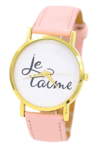 Norate Women's Pink Leather Strap Watch