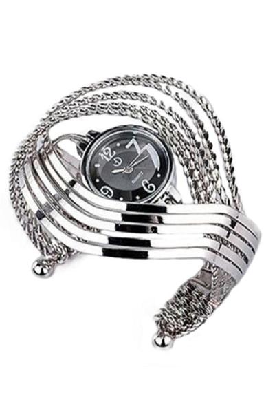 Norate Women's Silver Charm Bracelet Quartz Wrist Watch