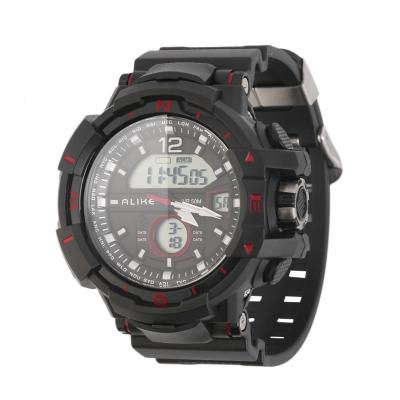 OBN ALIKE AK14109 Men Analog Digital Waterproof Stopwatch Sport Wrist Watch-Red