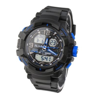 OBN ALIKE Digital Sport Casual Green Back Light Date Chronograph Wrist Watch-Blue