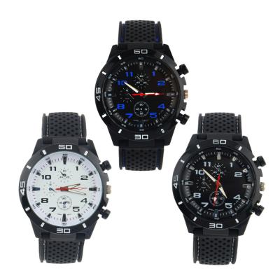 OBN Fashion Design Male Wristwatch Fashion Stainless Steel Sports Quartz Watches-Black