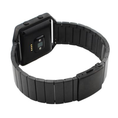 OBN Fitbit Blaze smart watch bamboo strip wristwatch-Black