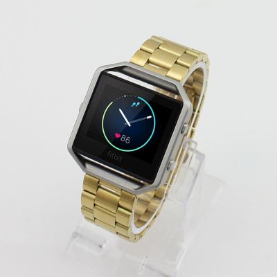OBN Fitbit Blaze smart watch three steel wristwatch-Gold