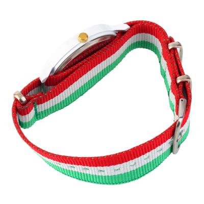 OBN Jubaoli 440 red and green cloth with white shell flour watch-Multi Colour