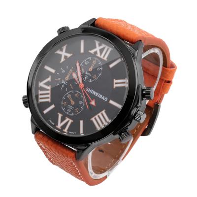 OBN SWEIBAO A3168 Round quartz watch-Orange