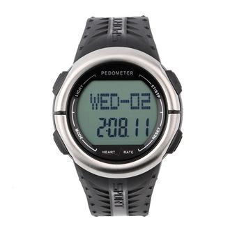 OH 3D Pedometer Watch Heart Rate Monitor Calories Counter Fitness Sport Watch (Intl)  