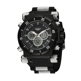 OHSEN Men's Watches Military Alarm Stopwatch Mens Quartz Sport Watch(Black?  