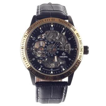 ORKINA KC117 Double-Sided Hollow Style Automatic Mechanical Men's Wrist Watch (BlackGold)  