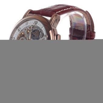 ORKINA MG015 Double-Sided Skeleton Automatic Men's Wrist Watch - Brown + White + Golden (Intl)  