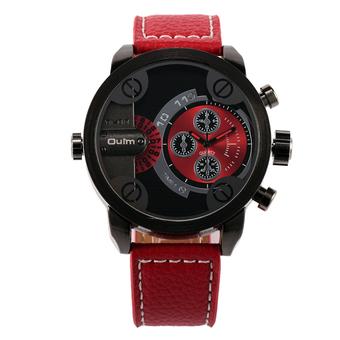 OULM Men's Waterproof Military Quartz Wrist Watch (Red)- Intl  