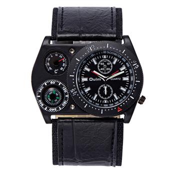 OULM Mens Luxury Sports Compass Thermometer Military Army Quartz Wrist Watch HP4094M_Black (Intl)  