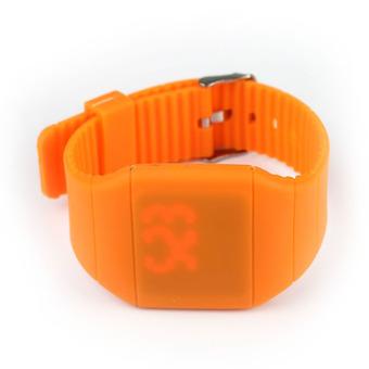 Okdeals Touch Screen LED Digital Wristwatch With Gum Silicone Orange (Intl)  