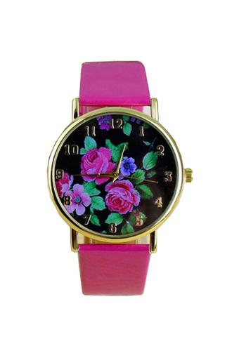 Ormano Fashion - Jam Tangan Wanita - Pink - Faux Leather - Classic Rose Watch  