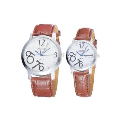Ormano - Jam Tangan Couple - Coklat - Faux Leather - NC Number Watch
