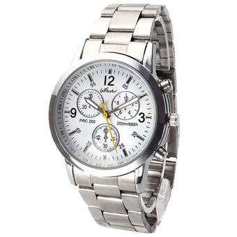Ormano - Jam Tangan Pria - Silver Putih - Steel Strap - SHD Silver Chrono Watch  