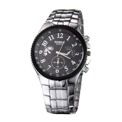 Ormano - Jam Tangan Pria - Silver - Strap Steel - Luxury Chrono Number Watch