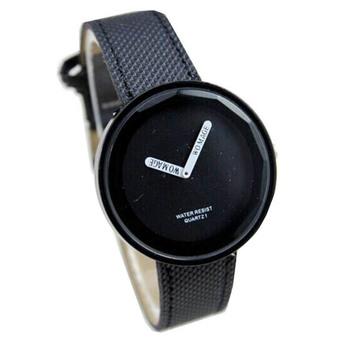 Ormano - Jam Tangan Unisex - Hitam - Strap Leather - Trista Casual Watch  