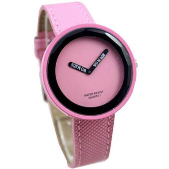 Ormano - Jam Tangan Unisex - Pink Muda - Strap Leather - Trista Casual Watch  