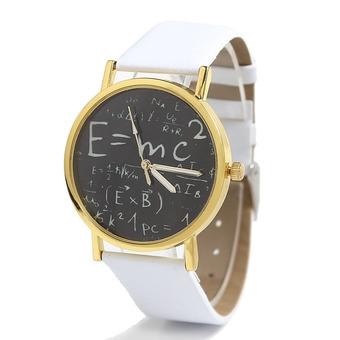 Ormano - Jam Tangan Unisex -Putih - Strap Leather - EMC2 Casual Watch  