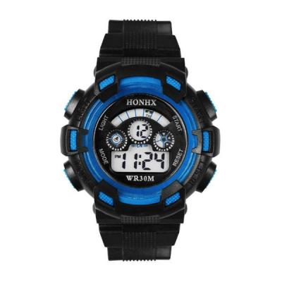 Ormano - Jam tangan Pria - Hitam Biru - Strap Rubber - Honhx 3C Sport Digital