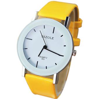 Outdoor Sports Silicone Colorful Jelly Watch Quartz Electronic Watch (Yellow)  
