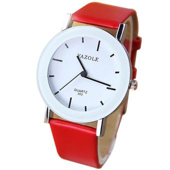 Outdoor Sports Silicone Colorful Jelly Watch Quartz Electronic Watch Red  
