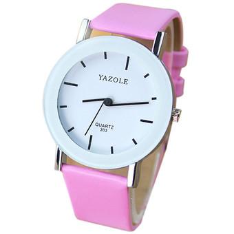 Outdoor Sports Silicone Colorful Jelly Watch Quartz Electronic Watch (Pink)  