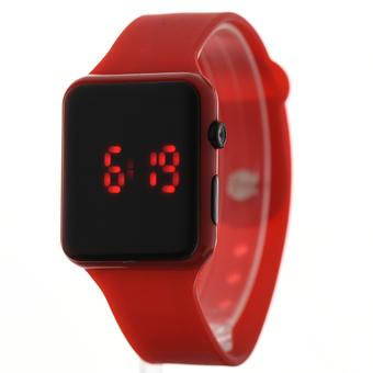 PA-HY LED Fashion Sports Personality Silicone Strap Watches Red 802112 (Free Shipping) - Intl  