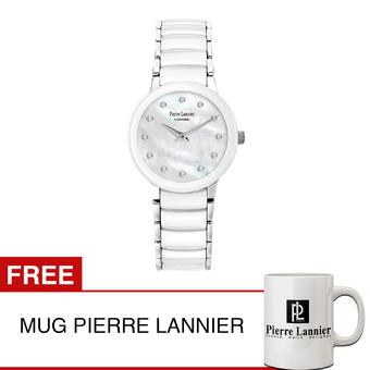 Pierre Lannier - Jam Tangan Wanita - Putih - Ceramic & Stainless Steel - 008D990  