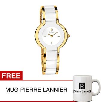 Pierre Lannier - Jam Tangan Wanita - Putih - Ceramic Strap - 126F509  