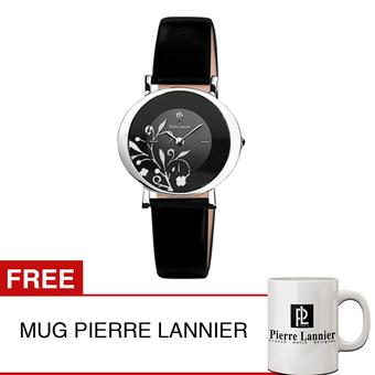 Pierre Lannier Watches Jam Tangan Wanita - Hitam - Strap Leather - 032H633  