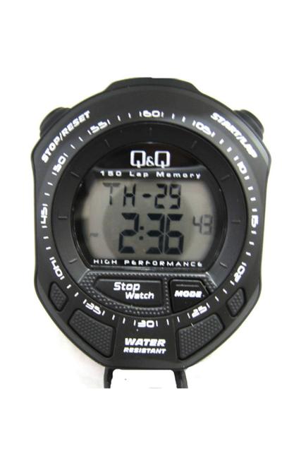 Q&Q MF01J002L Stopwatch Pria - Hitam