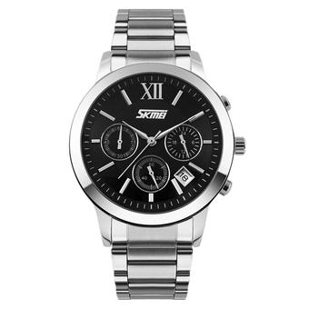 REGU SKMEI Luxury Business Men Multi-function Waterproof Analog Wrist Watch Black+Exquisite Gift Box (Intl)  
