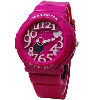Reddington Dual Time Jam Tangan wanita - Strap Rubber Pink - RD117PNG  